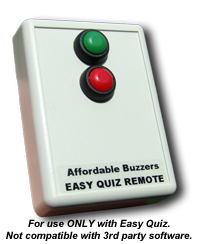 Affordable Buzzers Host Remote for use with FREE Easy Quiz Software